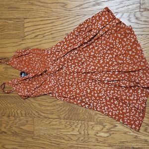 Angie Bohemian Rust Colored Mini Sundress /  Dress Sz Small